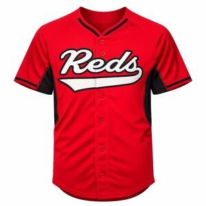 Majestic Cincinnati Reds Youth L Red Button Front MLB Baseball Jersey